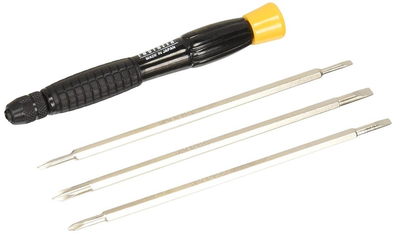ENGINEER Reversible Precision Screwdriver Set - Driver Handle with 3 Double Ended Blades (Slot tip & Phillips). dk-13 - Image 2